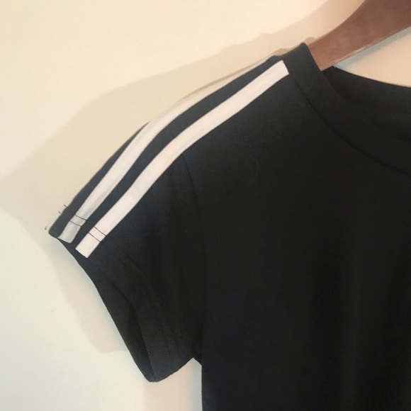 Adidas Black Striped Cotton Tee - Picture 5 of 6